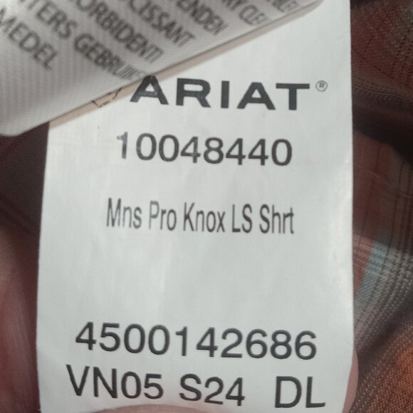 Ariat Pro Series Men's Pro Knox Long Sleeve Button Down Shirt XL 10048440 - Picture 5 of 8
